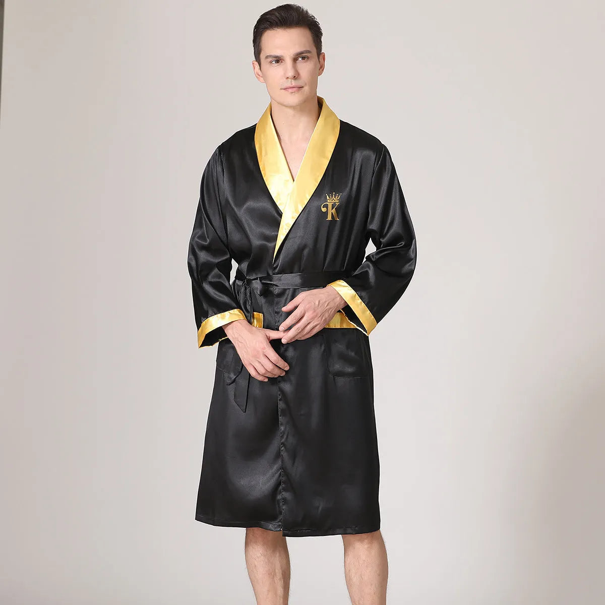 Men's rayon summer bathrobe in multiple colour options with continental sizing for home leisure wear