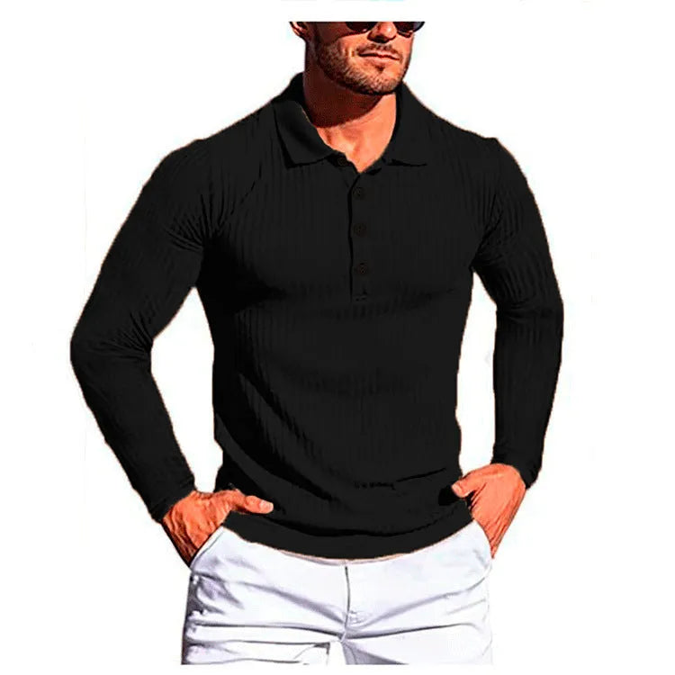Striped loose fit t-shirt showing high elastic slim knit construction in multiple colour options