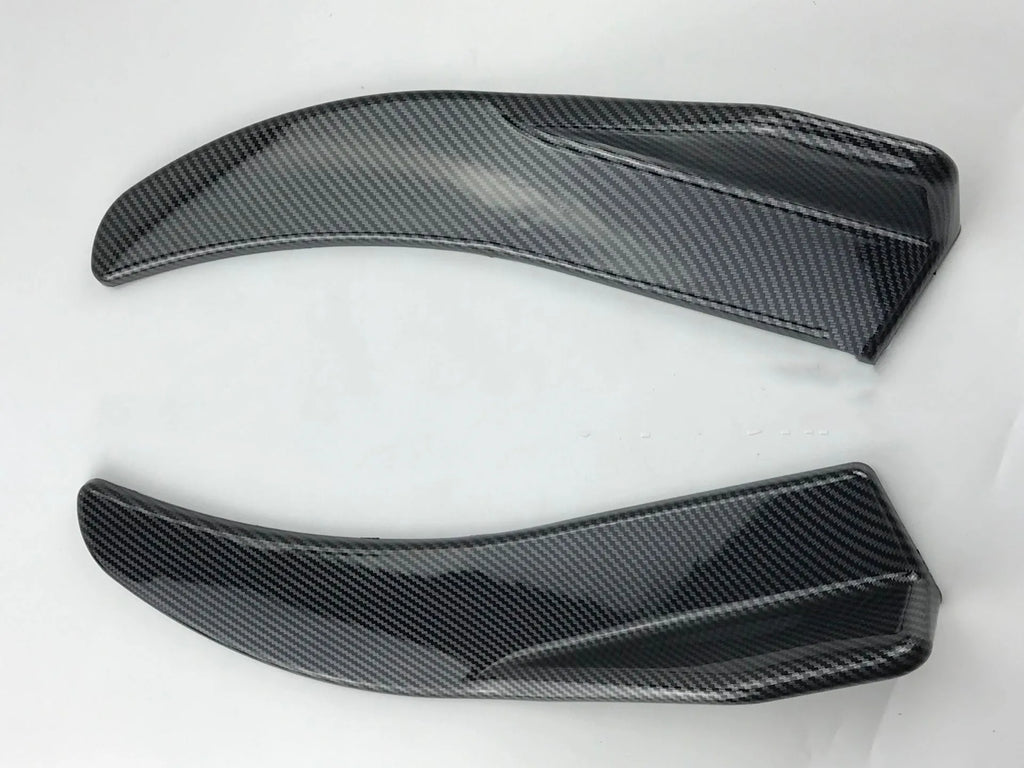 Pair of ABS car deflector lights with carbon fibre style finish for General Motors vehicles