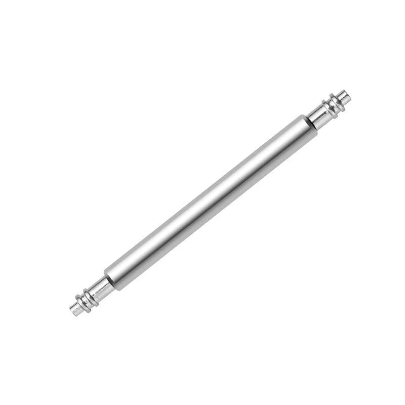 Bulk assortment of watch bolt auricular needle spring shafts in sizes 21mm to 26mm for repair.