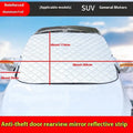 Aluminium foil winter car snow shield for SUV front windshield with magnetic attachments