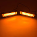 Yellow 160mm diameter vehicle warning light with COB LED and aluminium alloy housing