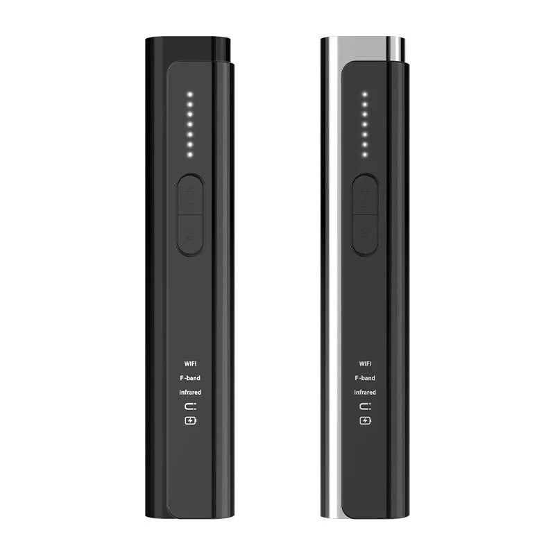 Black and silver Signal Search anti spy camera detector showing 160mm length