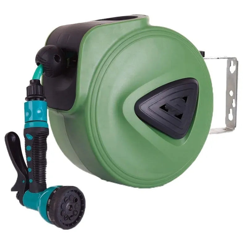 Automatic retractable hose reel with 10m PVC water pipe for car washing and garden watering