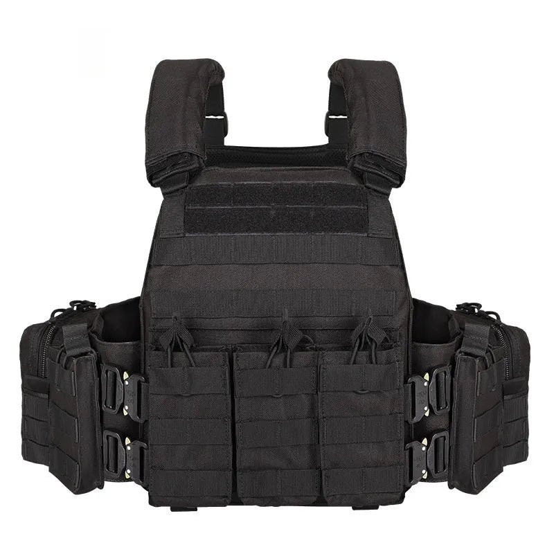 Men's camouflage tactical training vest in polyester with free size fit