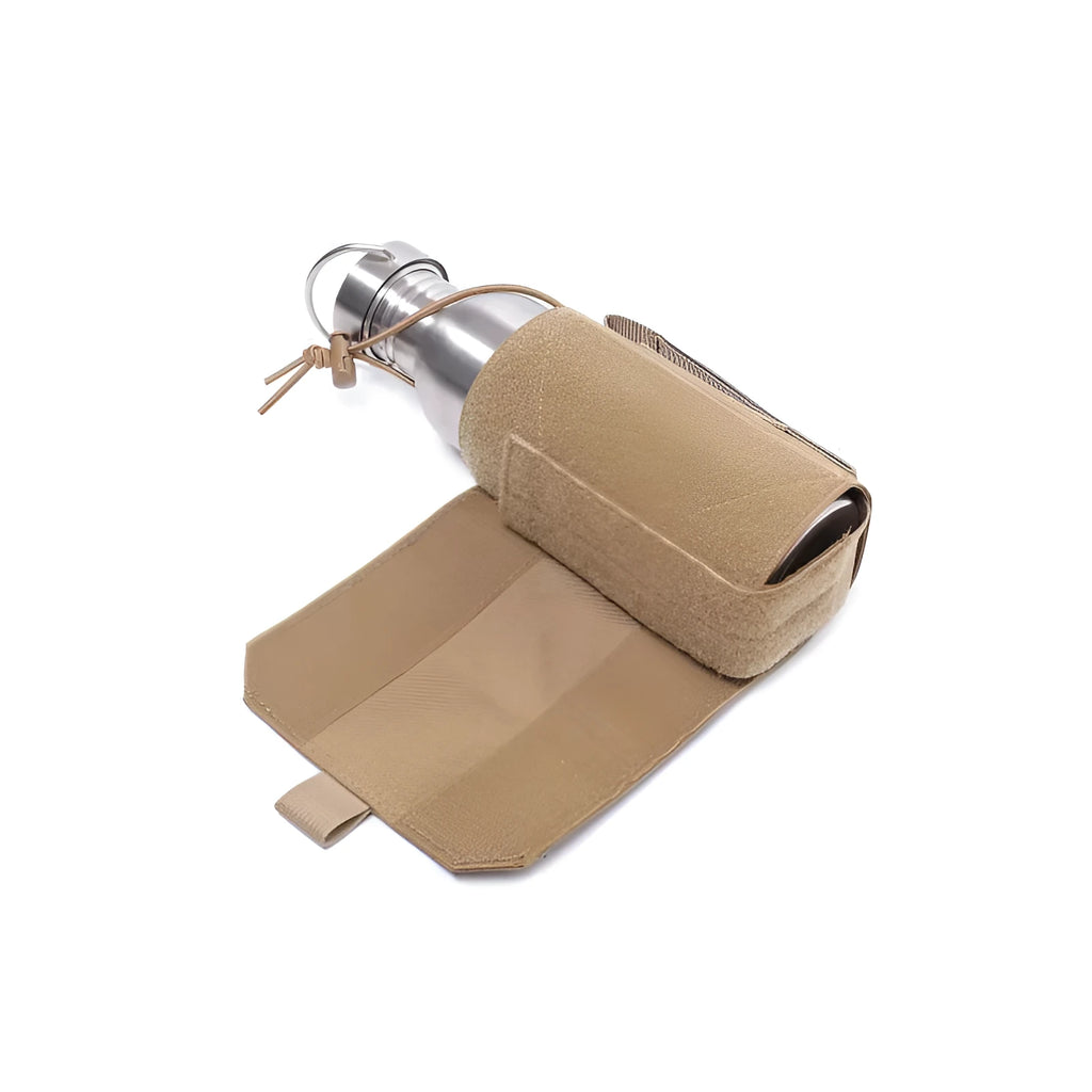 Adjustable outdoor bottle cover in Oxford cloth with PU lining, shown in black colour