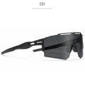 Polarized cycling sunglasses with TR90 frameless sports design in athletic colours