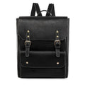 Korean style retro backpack in soft PU material with ventilation features