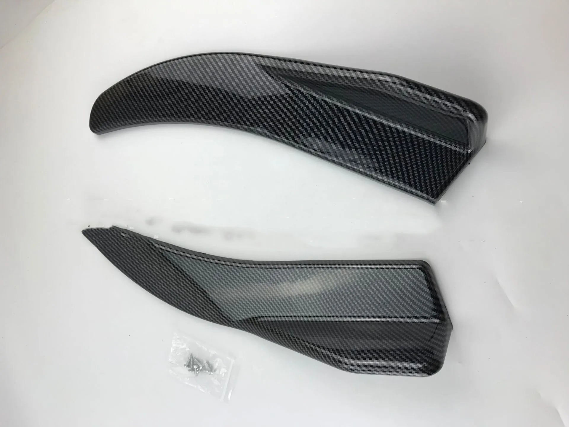 Pair of ABS car deflector lights with carbon fibre style finish for General Motors vehicles
