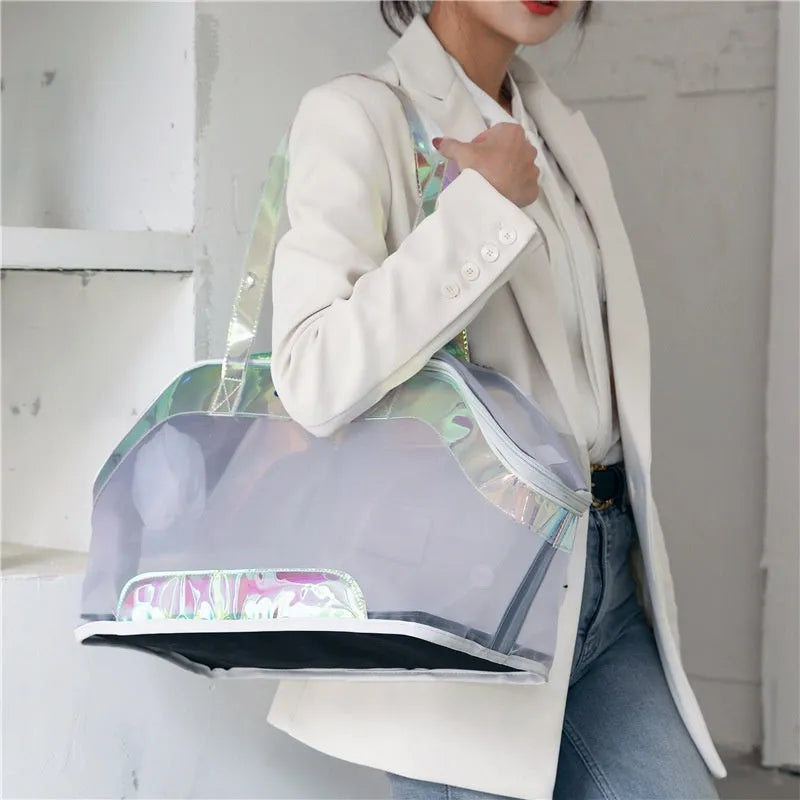 Moorpet leather cat outing carry bag in beige colour showing 25L capacity and structured design