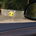 Swing spring bee car decoration made from soft fur ball, 3cm size.