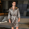 Men's rayon summer bathrobe in multiple colour options with continental sizing for home leisure wear