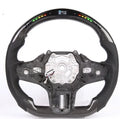 Black carbon fibre LED steering wheel for BMW X3 and X5 models