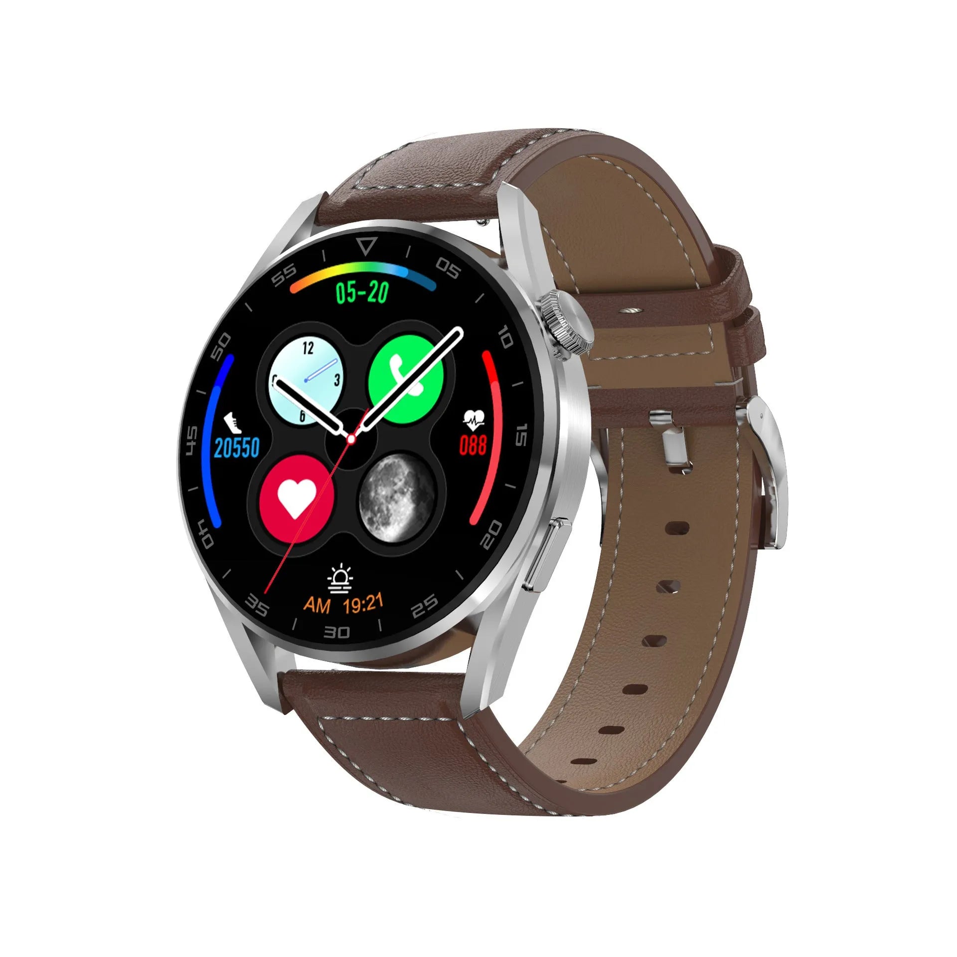 Smart watch with Bluetooth calling and QR code scanning on 1.3-inch IPS screen with metal wristband