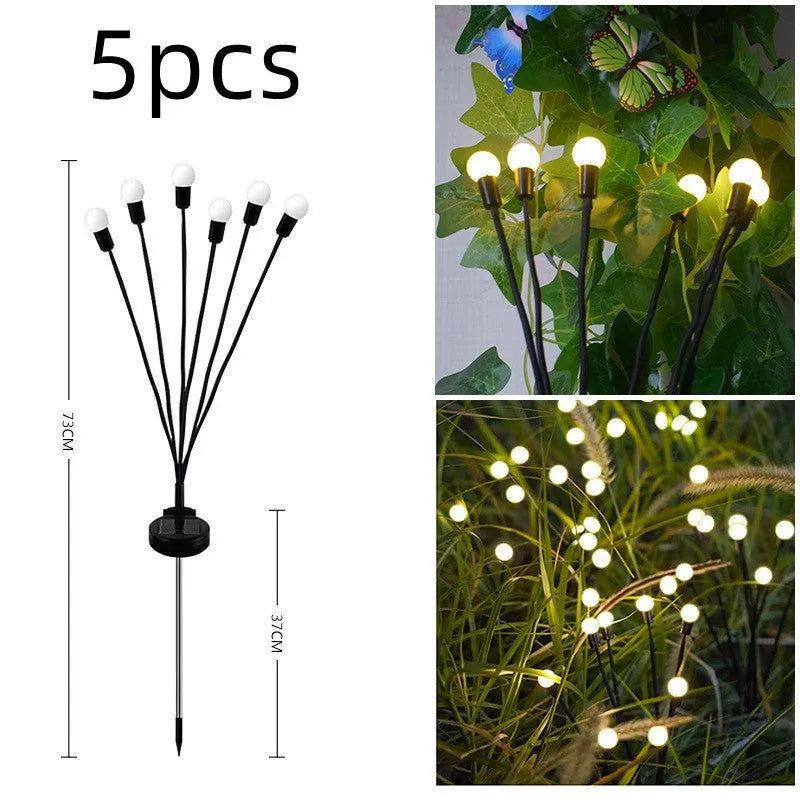 Solar-powered LED lawn light with pneumatic ground plug for automatic dusk-to-dawn garden pathway lighting