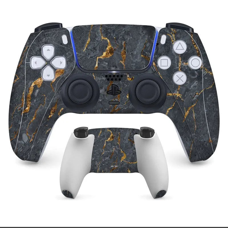 PS5 controller protection stickers with micro-frosted PVC surface in various design styles
