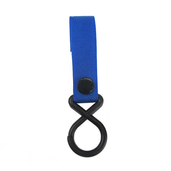 Nylon luggage velcro hook shown in multiple colour options including red, blue, green, and yellow variants
