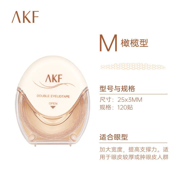 Roll of invisible natural lace double eyelid stickers in choice of Crescent S, M, or Olive M shapes.