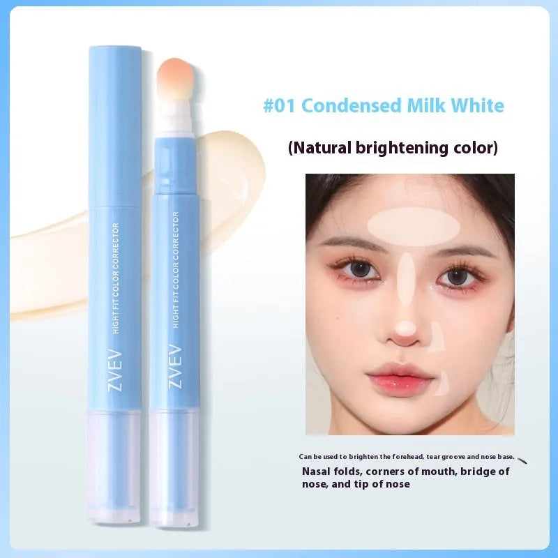 Sponge brush head concealer pen for clothing with three colour correction shade options