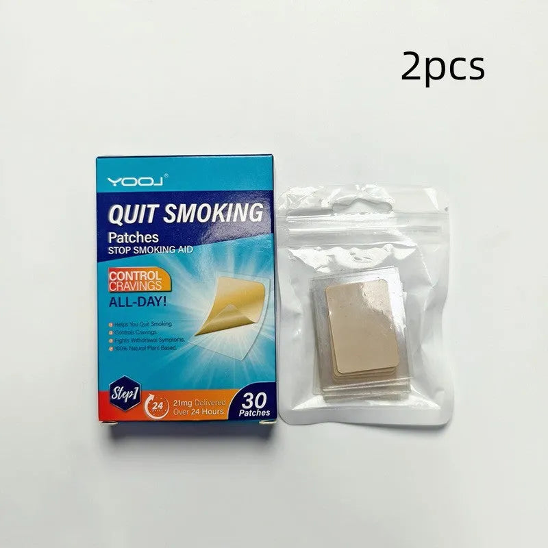 Box of 30 nicotine cessation patches with plant extract formula for men and women