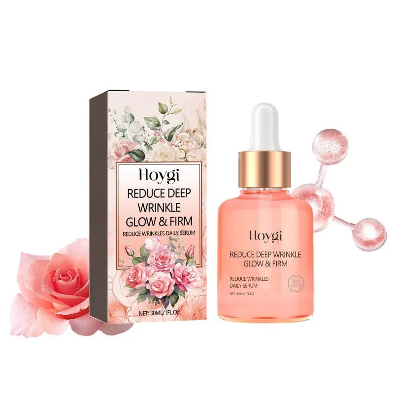 30ml rose essential oil bottle for smoothing wrinkles and brightening skin