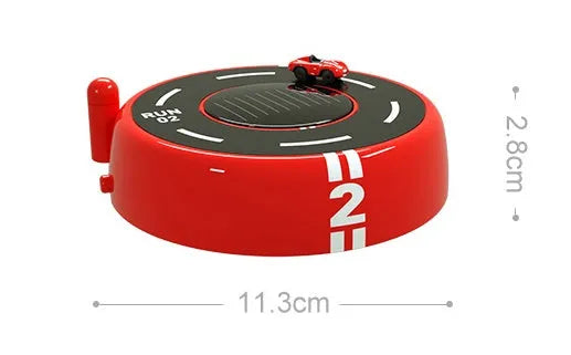 Round solar-powered car fragrance diffuser with LED lights in modern design
