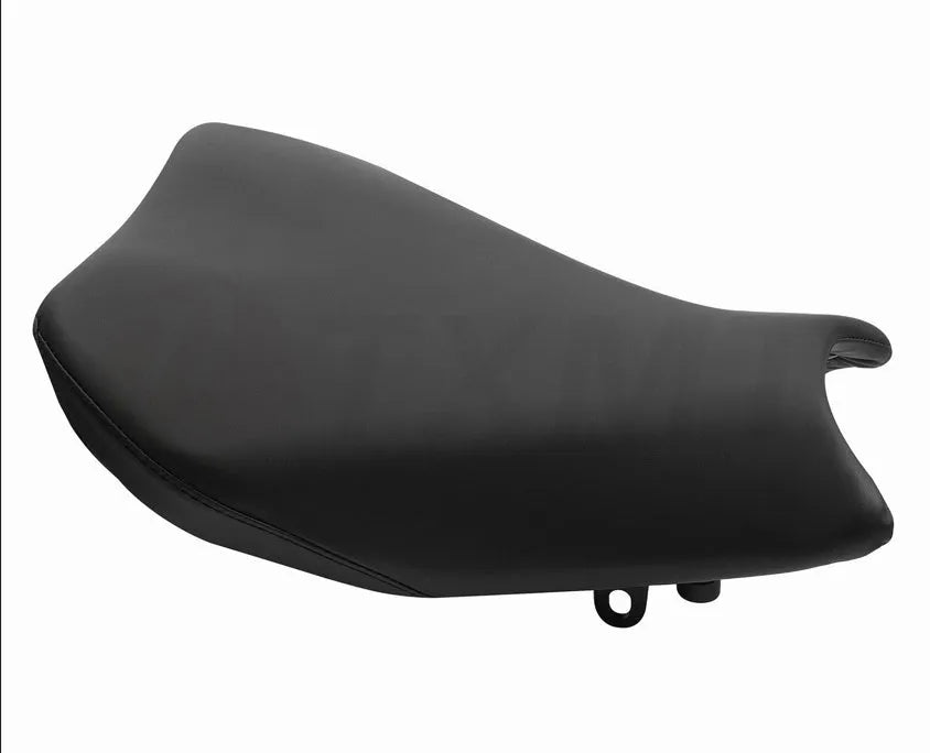 Black PU leather protective cover on a Suzuki GSXR1000 motorcycle seat.