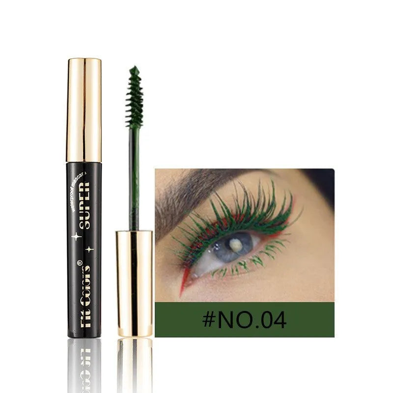 Stage mascara for Christmas performances in 12 colours including gold, purple, blue and green mermaid