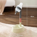 Adjustable pet standing water dispenser with detachable pole and steel nozzle in green grey or pink