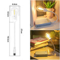 USB rechargeable folding night light with adjustable arm and tungsten S14 bulb
