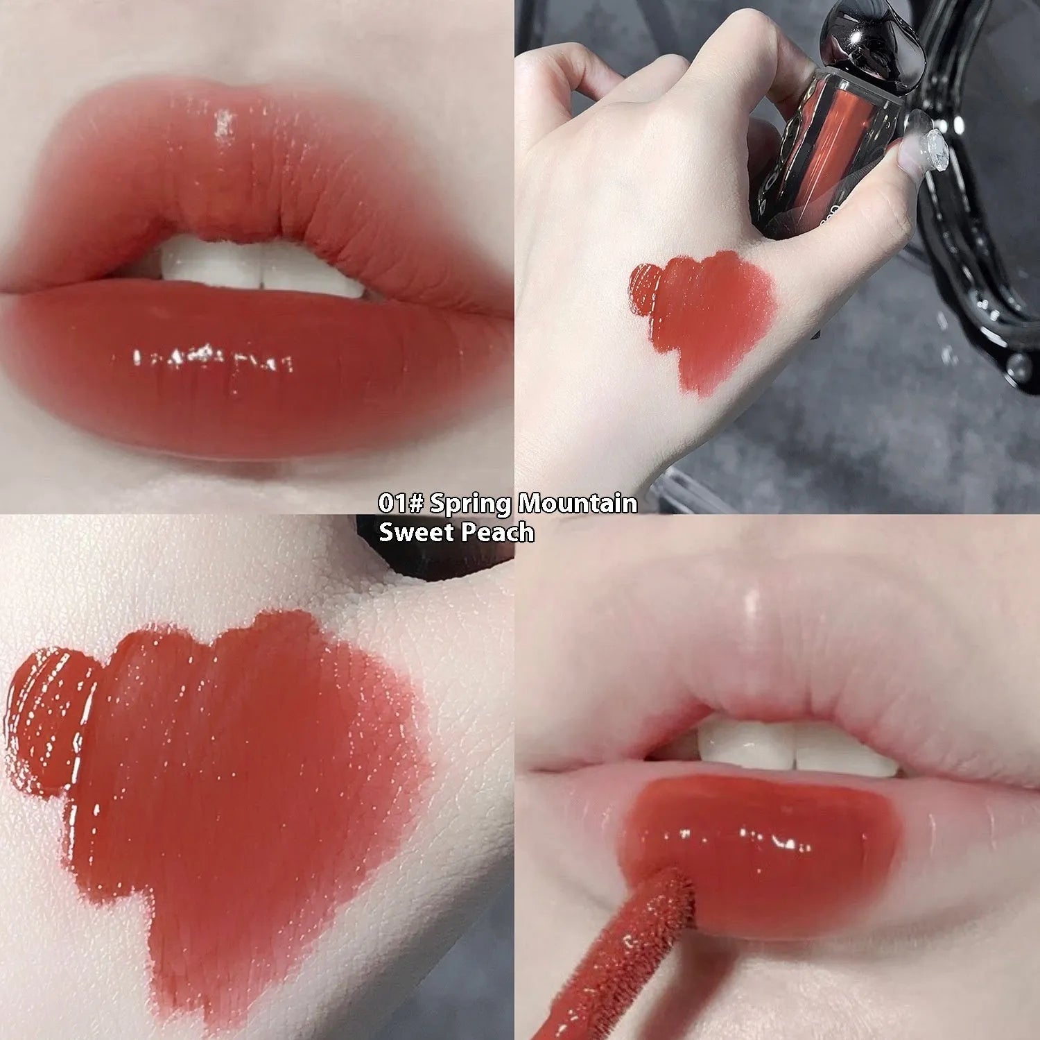Glacier Lava Lip Lacquer water light mirror makeup lip gloss showing reflective finish