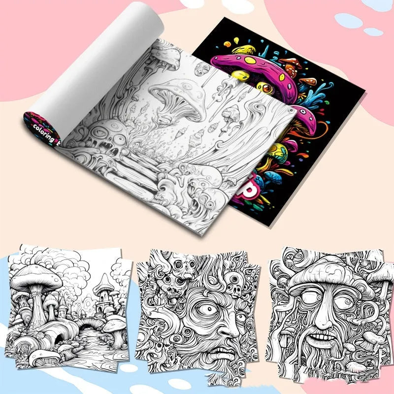 Acid tour coloured painting book with 200mm length for creative drawing projects
