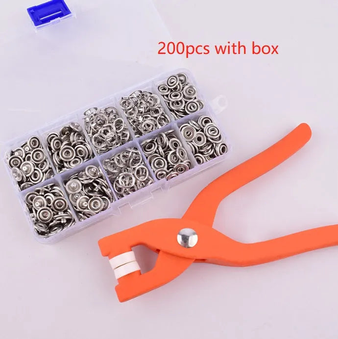 Stainless steel no-sew suit buttons with five-claw clasp for children's clothing