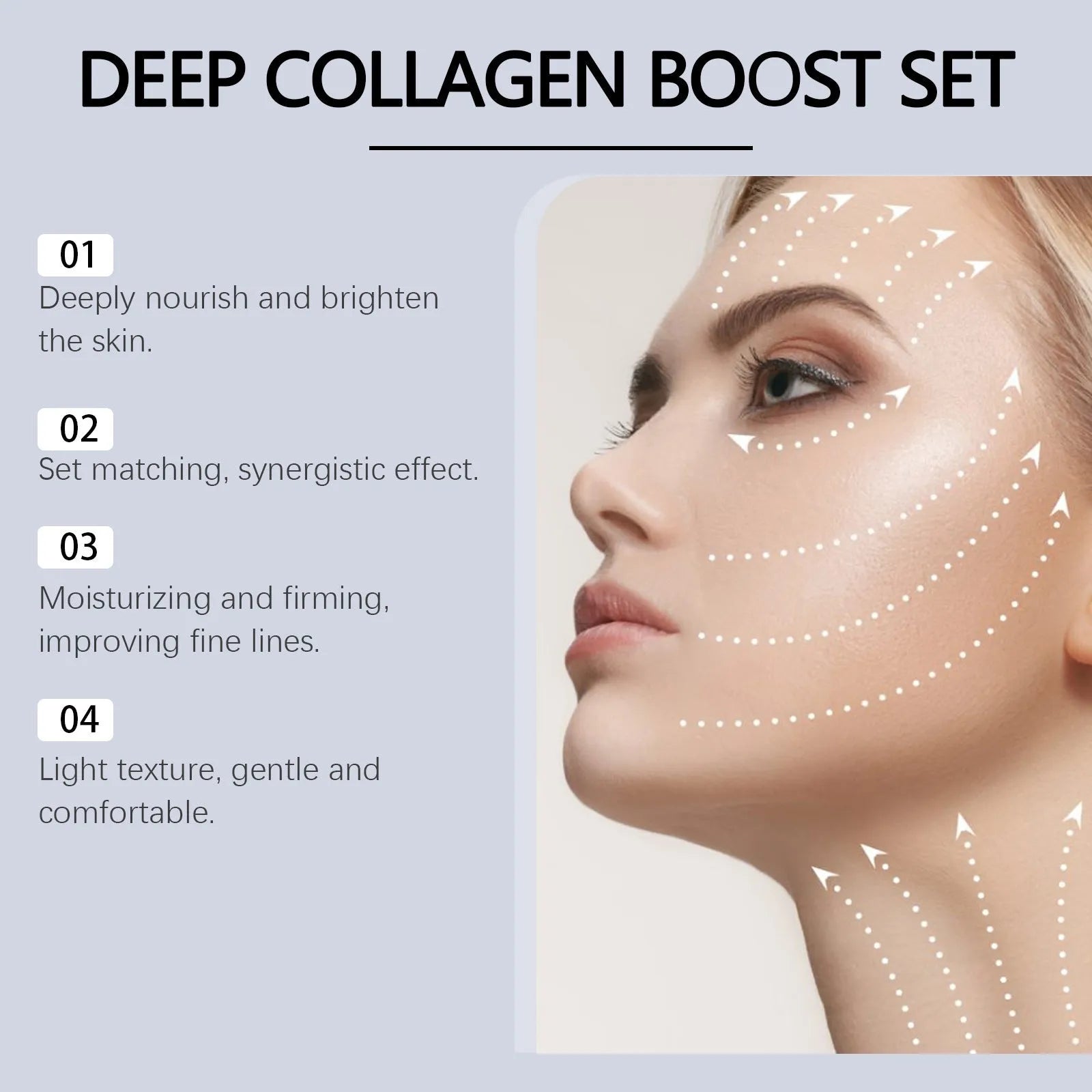 Collagen moisturising sheet mask and 30ml essence bottle skincare set