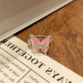 Copper women's ring featuring a creative Chinese butterfly design, available in multiple colours.