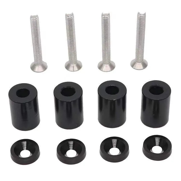 Aluminium machine cover pad sheet kit with screws, nuts, washers in red, blue, black colours