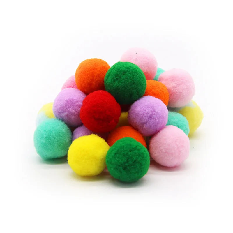 30cm pet toy launcher with soft plush balls for cats and dogs