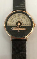 Men's gold sports quartz watch with 40mm dial and stainless steel strap showing time display
