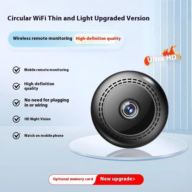 Wireless HD security camera with 360 degree rotation and night vision capability