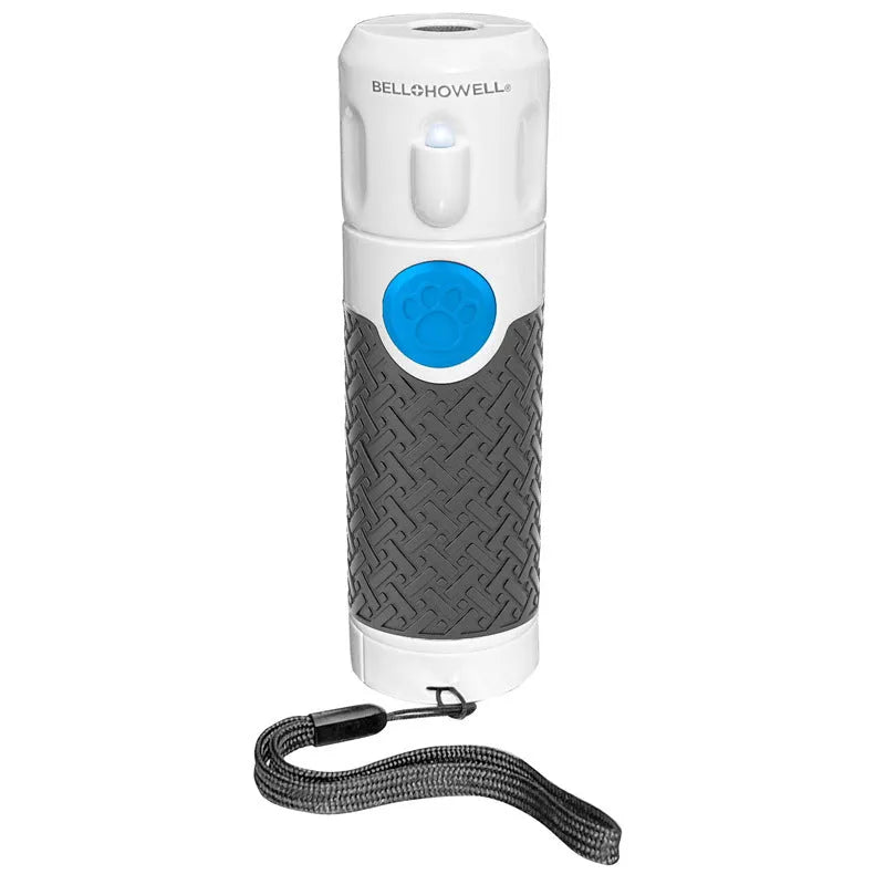 White handheld ultrasonic dog trainer for behaviour correction and bark control