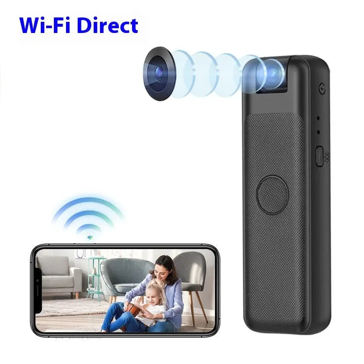 Black back splint surveillance camera with WIFI support and type-C interface