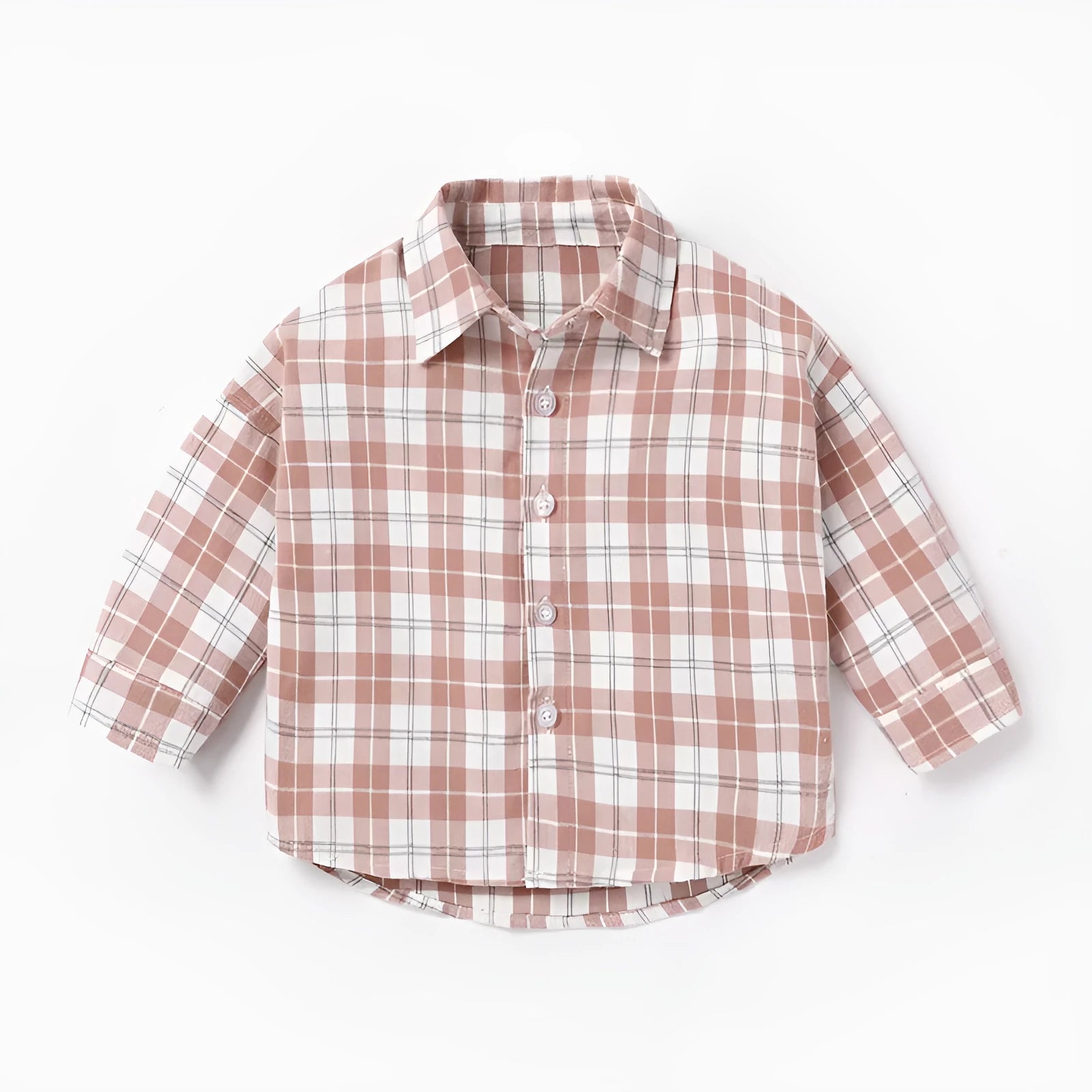 Boys' cotton lattice shirt with animal pattern in light blue colour, long sleeves