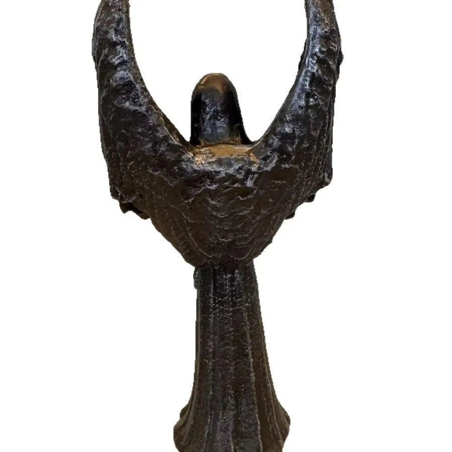 Dark Angel resin statue ornament with detailed sculptural elements measuring 6.5x5x17cm
