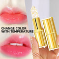 Tube of warm colour-changing anti-smudge lipstick with gilding effect, item YB1001.