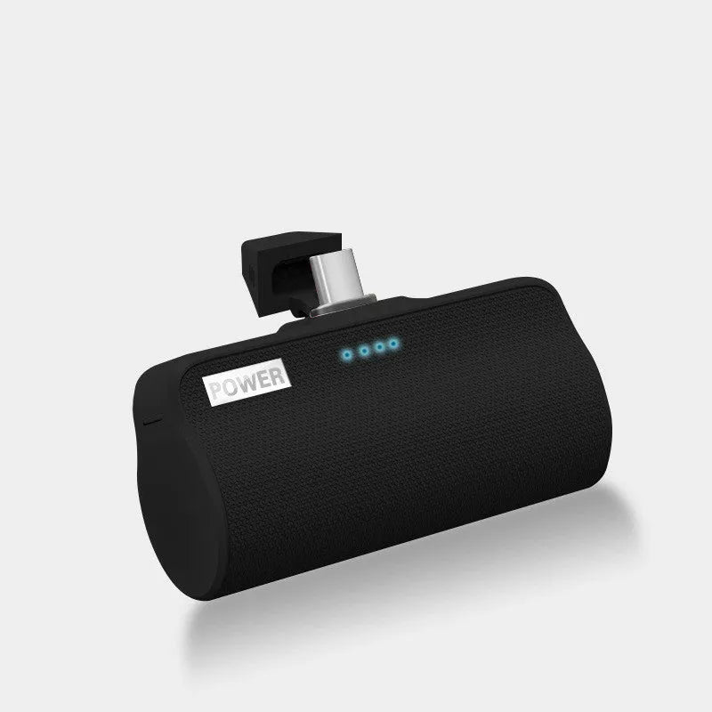 Universal 3000 mAh power bank in black, green, pink, and white colour options