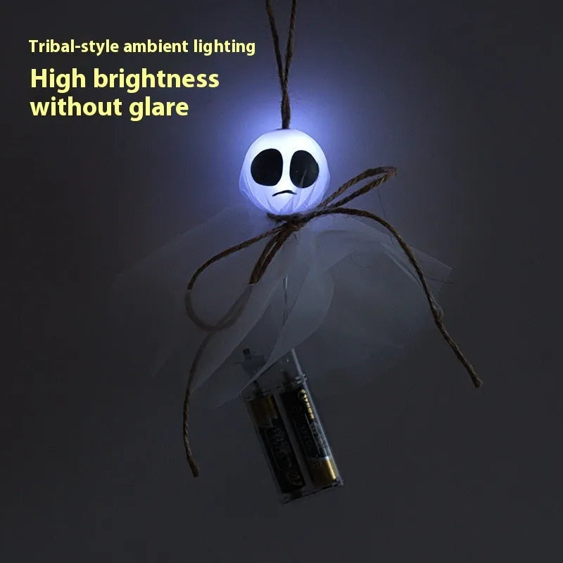Halloween LED lighting chain with battery box, shown in a ghost-themed colour for venue decoration.