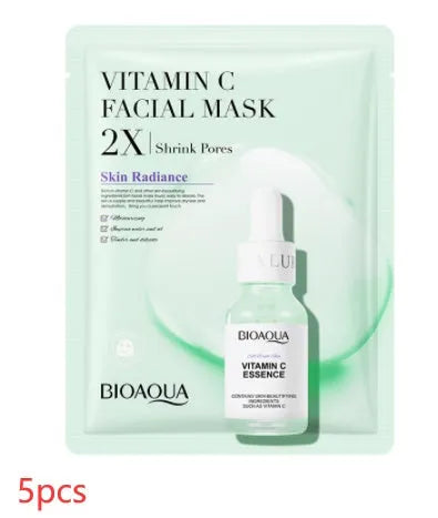 Single white collagen and hyaluronic acid facial sheet mask, 30g gel treatment.