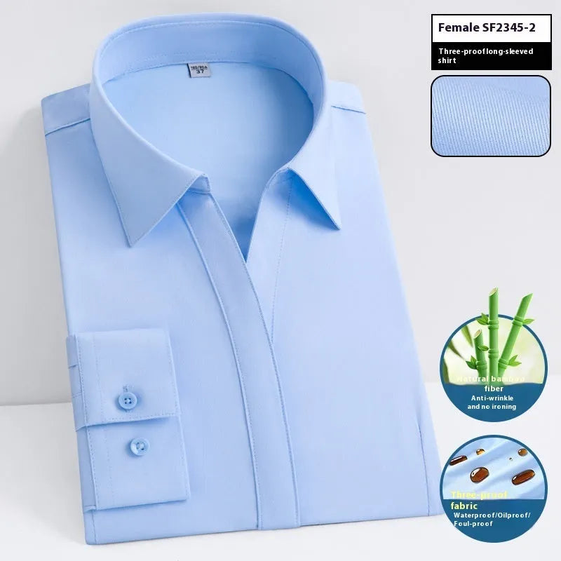 Men's short sleeve bamboo fibre shirt with square collar in slim fit business style