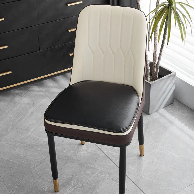 Leather horseshoe-shaped seat cushion in solid colour with 2.5cm thickness