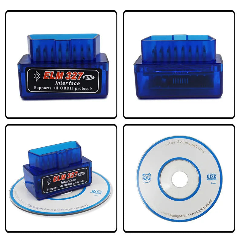 OBD2 Bluetooth vehicle diagnostic scanner for Android and Windows fault code reading
